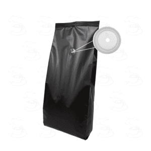 1000 Bolsa Para 500g Negra Con Valvula  De Cafe Negro Mate