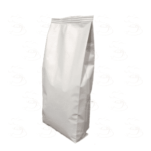 100 Bolsa Para 250g de Cafe blanca Laminada Color Blanco Mate sin valvula.