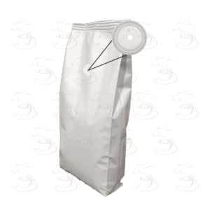 100 Bolsas para 250g de Cafe Blancas C/valvula Color Blanco Mate