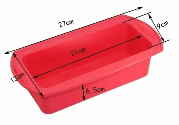 Molde De Silicona Panque Rectangular 1 Litro Cocina Repostreria - Imagen 2
