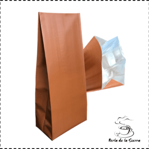 100 Bolsas Color Café para 1kg de Cafe trilaminada  Mate Lisa Termosellable