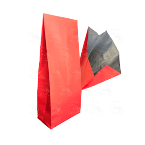 100 Bolsas Rojas para 500g de Café trilaminada Rojo Mate Lisa Termosellable