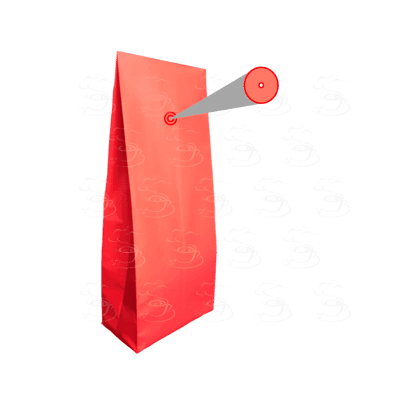 100 Bolsas Rojas para 250g de Café Con Valvula desgasificadora Rojo Mate Lisa Termosellable - Imagen 2