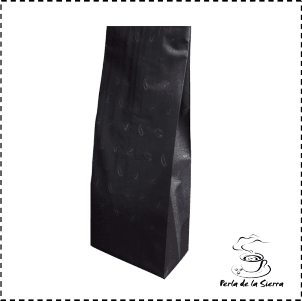 100 Bolsas para 1kg Estampado de granos Negra para cafe Laminada Tricapa sin valvula - Imagen 3