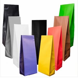 100 Bolsas para 250g de cafe Colores a elegir Acabado Mate Tricapa sin valvula