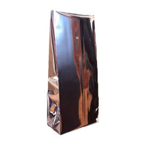 100 Bolsas Plateada para 500g Laminada Con Valvula Desgasificadora P/cafe