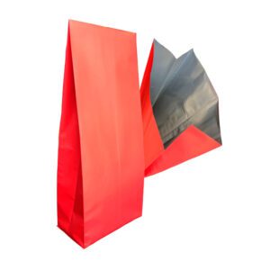 100 Bolsas Rojas para 1kg de Cafe trilaminada Rojo Mate Lisa Termosellable
