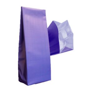 100 bolsas Azul Lisa 10+5.5x30 cm para 500g de cafe s/v